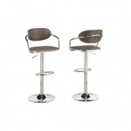 ADJ. BAR STOOL BROWN SET